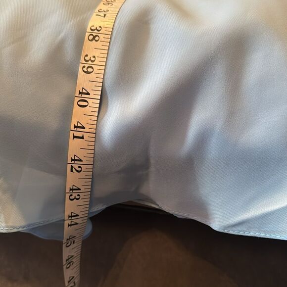 Women’s Pale Blue Chiffon & Lace Dress Matching Jacket Size XXL (20/22) - Picture 13 of 16